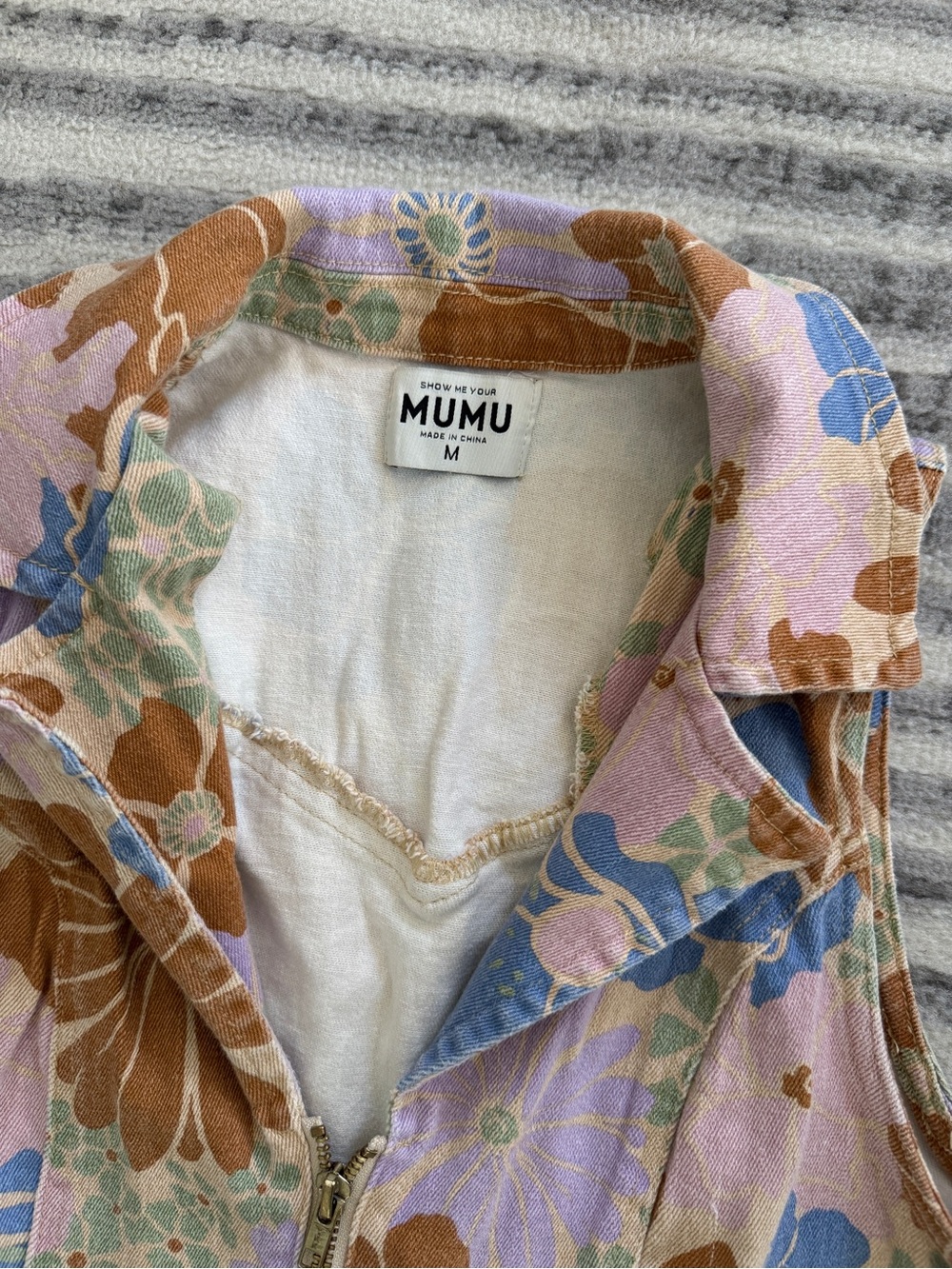 Show Me Your MuMu Floral Zip-Front Belted Jumpsuit - Picture 6 of 14